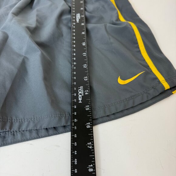 Nike Running Shorts Mens Size L Athletic Gym Training Gray Yellow Dri Fit - Picture 12 of 15